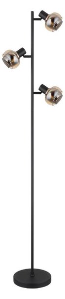 Globo 54309SB - Подова лампа TOKKI 3xE14/40W/230V черна