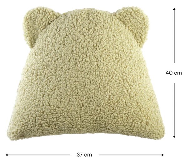 Зелена детска възглавница за диван от букле Bear – Wigiwama