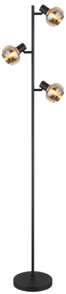 Globo 54309SB - Подова лампа TOKKI 3xE14/40W/230V черна