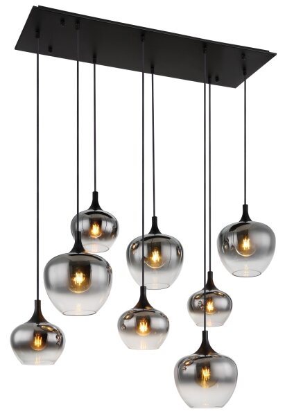 Globo 15548-8H - Полилей на кабел MAXY 8xE27/40W/230V черен