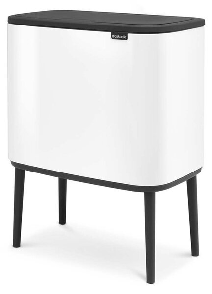 Кош за смет Brabantia Bo Touch 651102, 36 л, Плавно и безшумно отваряне, Голям отвор, Бял