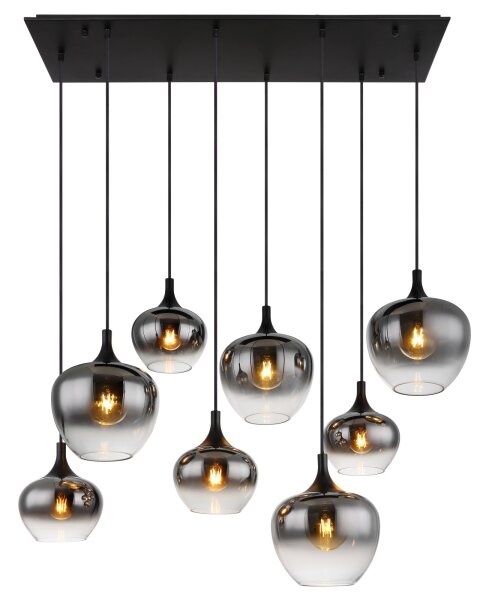 Globo 15548-8H - Полилей на кабел MAXY 8xE27/40W/230V черен