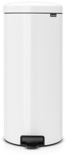 Кош за боклук с педал Brabantia NewIcon 649049, 30 л, Леко затваряне, Противоплъзгаща основа, Бял