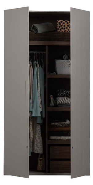 Сив модулен шкаф 110x210 cm Rens – WOOOD