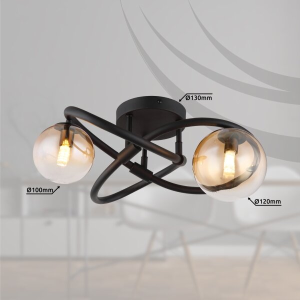 Globo 56141-2D - LED повърхностно монтиран таванен полилей TUBERIUS 2xG9/3,5W/230V