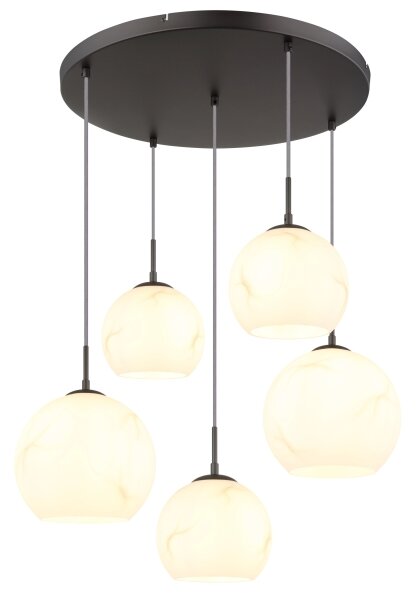 Globo 15999M-5HR - Полилей на кабел RAGUSA 5xE27/60W/230V Ø 75 см