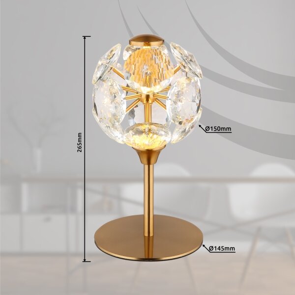 Globo 16047T - LED настолна лампа VIRINA LED/8W/230V 3000K златна
