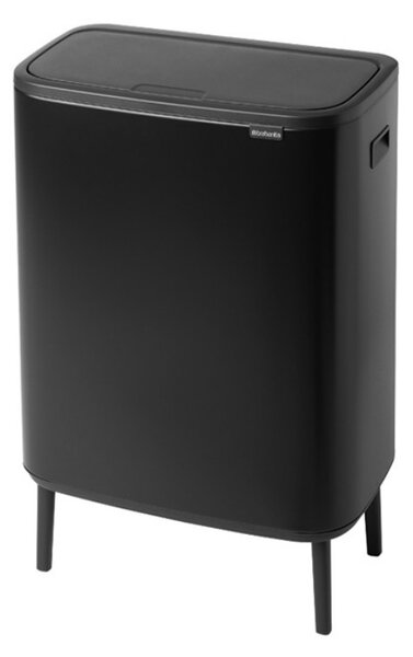 Кош за смет Brabantia Bo Touch Hi 1001260, 60 л, Повдигнат, Плавно и безшумно отваряне, Черен мат