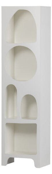 Бял шкаф за книги 48x180 cm Caz - WOOOD