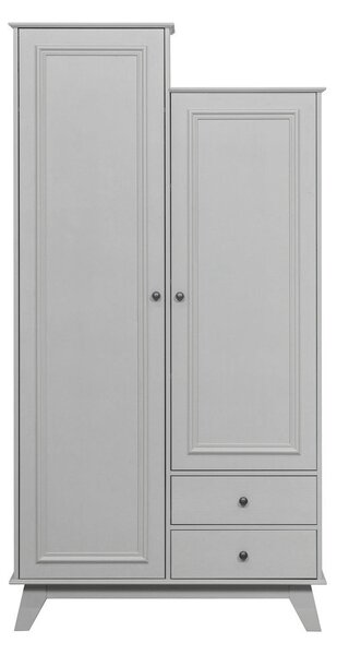 Светлосив детски гардероб от борова дървесина 98x190 cm Lily - WOOOD