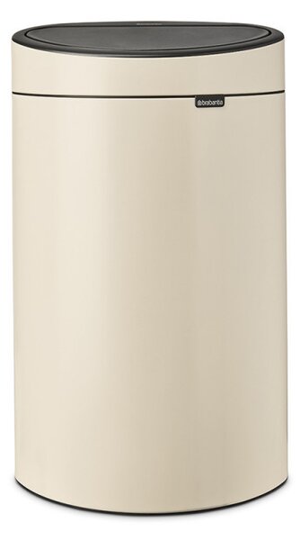 Кош за смет Brabantia Touch Bin New 1005543, 40 л, Плавно и безшумно отваряне, Голям отвор, Бежов