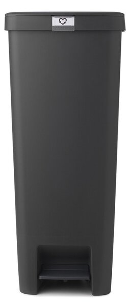 Кош за смет с педал Brabantia StepUp 1005557, 40 л, Екологични материали, Голям отвор, Тъмносив