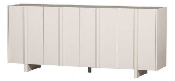 Кремав нисък модулен скрин от борова дървесина 200x85 cm Basu - WOOOD