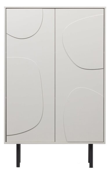 Светлосив шкаф от борова дървесина 85x135 cm Cadiz - WOOOD