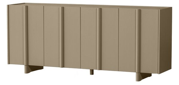 Бежов нисък скрин с чекмеджета от борова дървесина 200x85 cm Basu - WOOOD