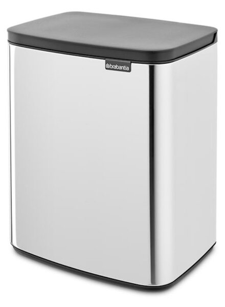 Кош за смет Brabantia Bo Small 1006636, 12 л, Безшумно и плавно отваряне, Инокс