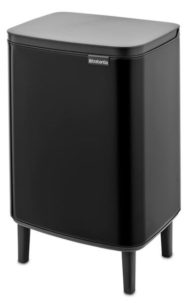 Кош за смет Brabantia Bo Small Hi 1006649, 12 л, Плавно и безшумно отваряне, Черен мат