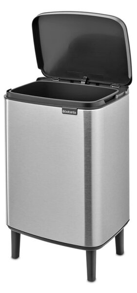 Кош за боклук Brabantia Bo Small Hi 1006650, 12 л, Плавно и безшумно отваряне, Инокс