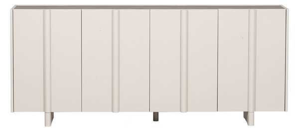 Кремав нисък модулен скрин от борова дървесина 200x85 cm Basu - WOOOD