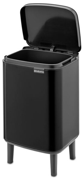 Кош за боклук Brabantia Bo Small Hi 1006645, 7 л, Повдигнат, Плавно и безшумно отваряне, Черен мат