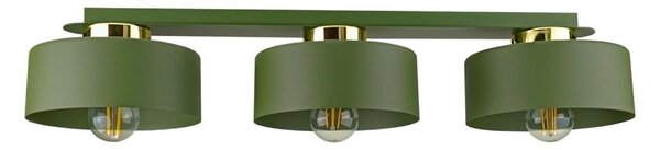 Таванно осветително тяло IGNIA 3xE27/60W/230V зелено/златисто