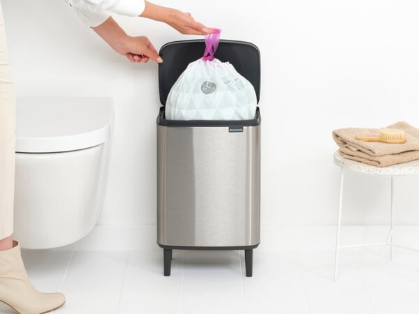 Кош за боклук Brabantia Bo Small Hi 1006650, 12 л, Плавно и безшумно отваряне, Инокс