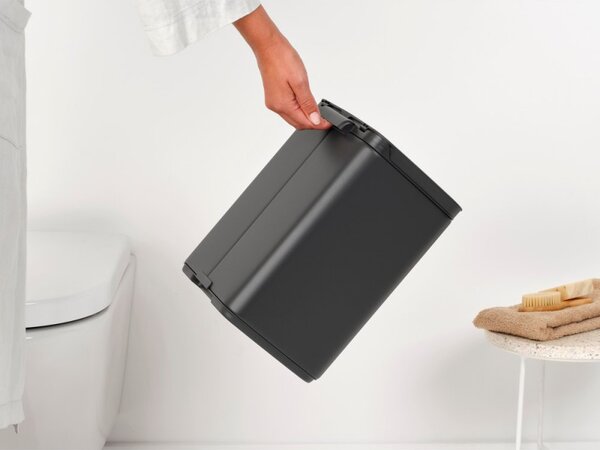 Кош за смет Brabantia Bo Small 1008868, 7л, Плавно и безшумно отваряне, Тъмносив