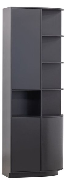 Черен модулен шкаф за книги от борова дървесина 78x210 cm Finca - WOOOD