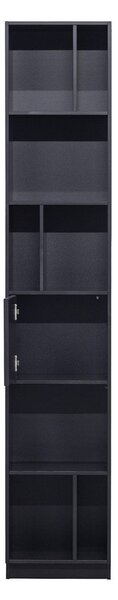 Черен модулен шкаф за книги от борова дървесина 40x210 cm Finca - WOOOD