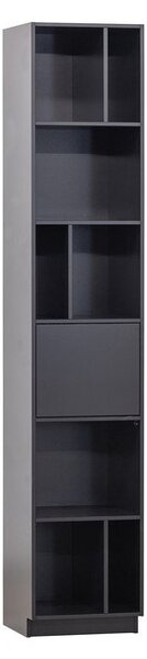 Черен модулен шкаф за книги от борова дървесина 40x210 cm Finca - WOOOD