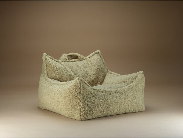 Зелен детски пуф от букле Chair – Wigiwama