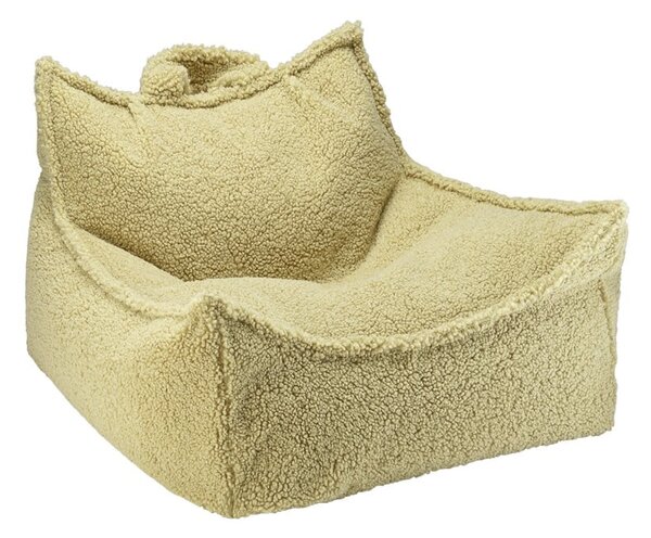 Зелен детски пуф от букле Chair – Wigiwama