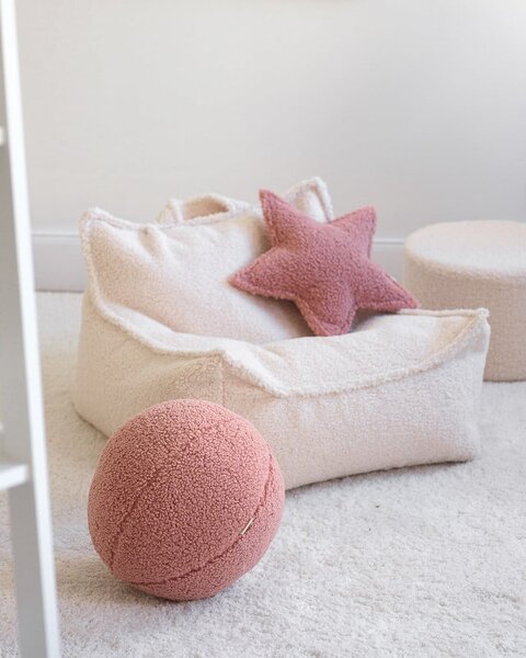 Кремав детски пуф от букле Chair – Wigiwama