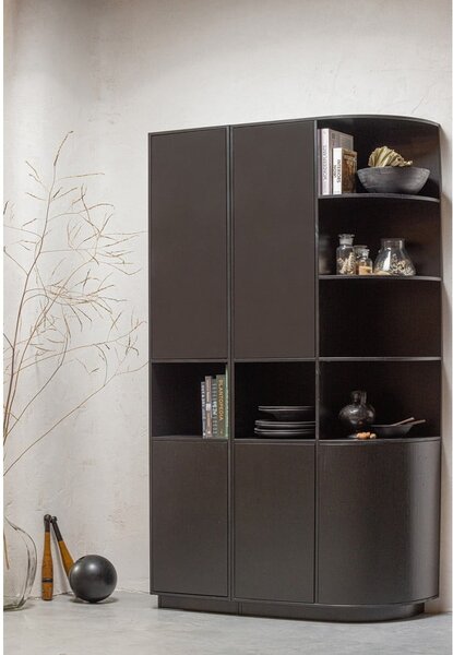 Черен TV комплект от масивен бор 356x210 cm Finca – WOOOD