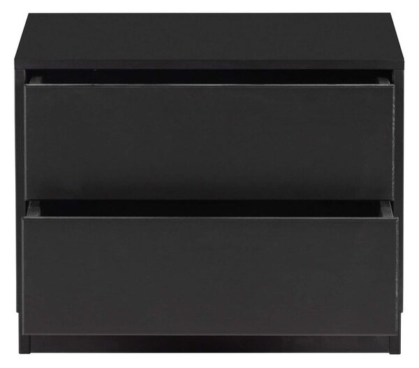 Черен TV комплект от масивен бор 206x40 cm Finca – WOOOD