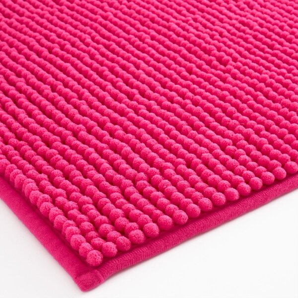 Тъмнорозов килим за баня 50x80 cm Bobble – Catherine Lansfield