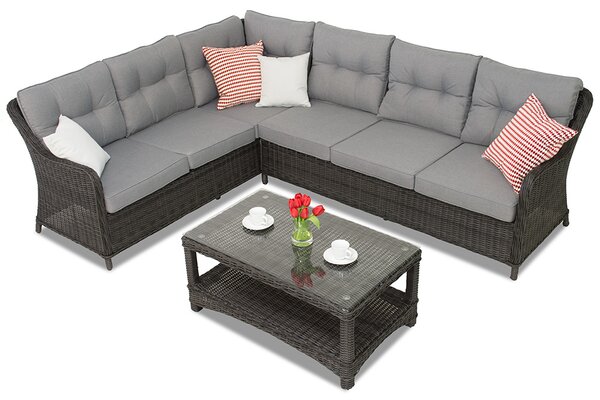Градински кът с маса Toledo Corner антрацит Garden Point