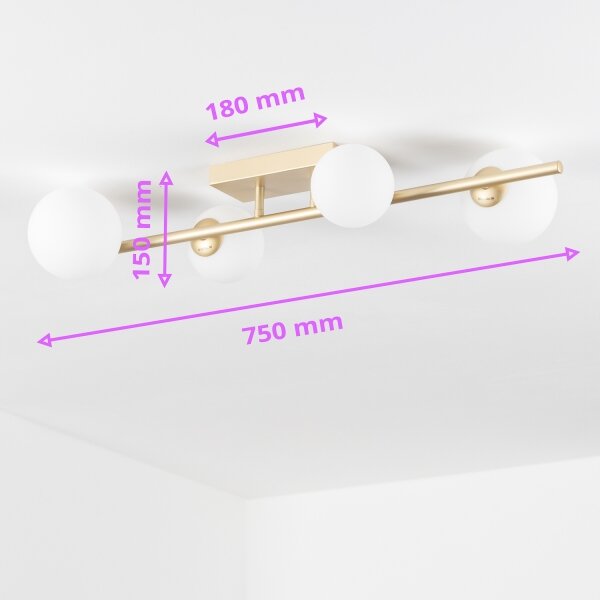Brilagi - LED Полилей за повърхностен монтаж MILLA 4xG9/3W/230V златист/бял
