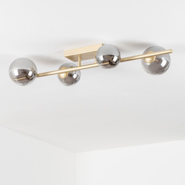 Brilagi - LED Полилей за повърхностен монтаж MILLA 4xG9/3W/230V златист/опушен