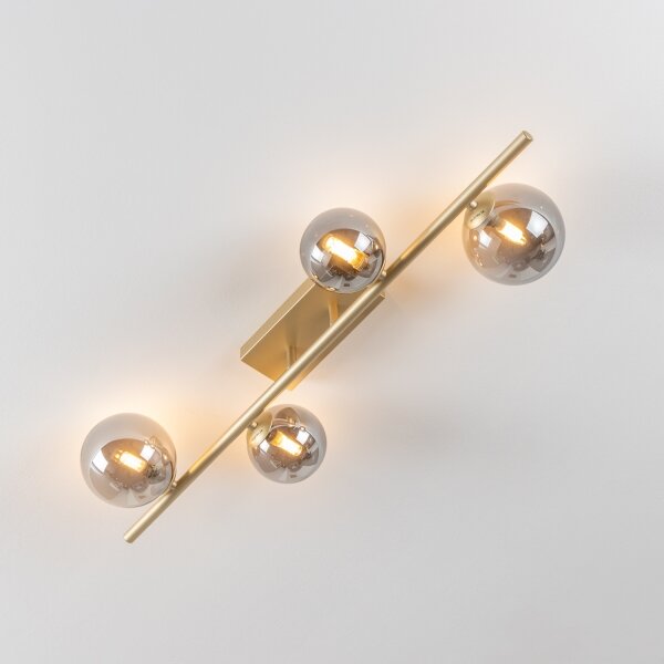 Brilagi - LED Полилей за повърхностен монтаж MILLA 4xG9/3W/230V златист/опушен