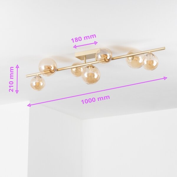 Brilagi - LED Полилей за повърхностен монтаж MILLA 7xG9/3W/230V златист