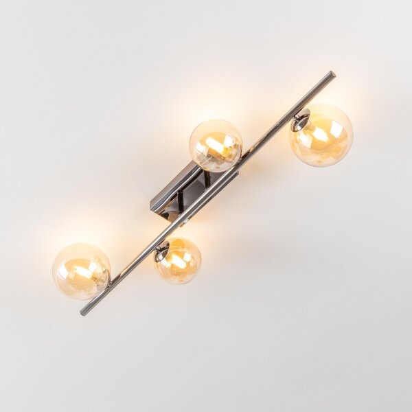 Brilagi - LED повърхностно монтиран полилей MILLA 4xG9/3W/230V черен хром/злато