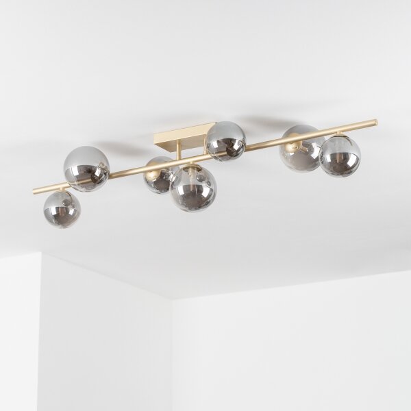 Brilagi - LED Полилей за повърхностен монтаж MILLA 7xG9/3W/230V златист/опушен