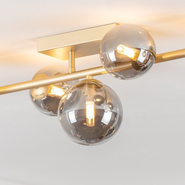 Brilagi - LED Полилей за повърхностен монтаж MILLA 7xG9/3W/230V златист/опушен
