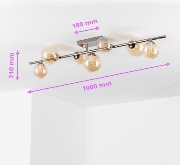 Brilagi - LED повърхностно монтиран полилей MILLA 7xG9/3W/230V черен хром/златен