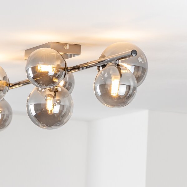 Brilagi - LED повърхностно монтиран полилей MILLA 7xG9/3W/230V черен хром/опушен