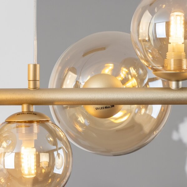 Brilagi - LED Пендел MILLA 10xG9/3W/230V златист