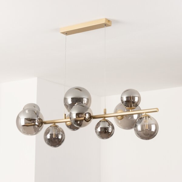Brilagi - LED Пендел MILLA 10xG9/3W/230V златист/опушен