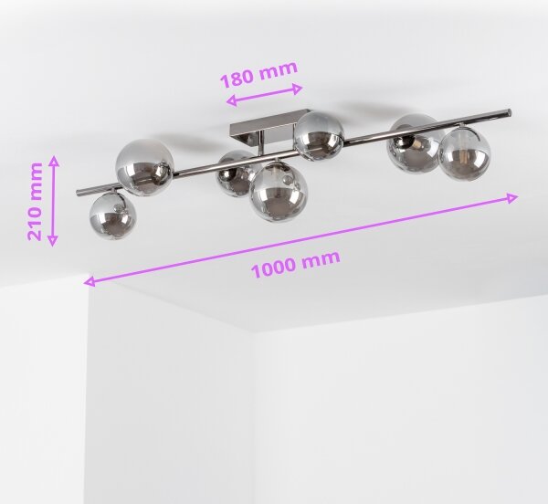 Brilagi - LED повърхностно монтиран полилей MILLA 7xG9/3W/230V черен хром/опушен