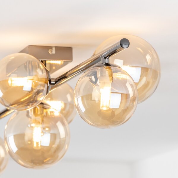 Brilagi - LED повърхностно монтиран полилей MILLA 7xG9/3W/230V черен хром/златен